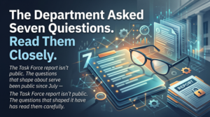 The Department Asked Seven Questions. Read Them Closely.