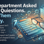 The Department Asked Seven Questions. Read Them Closely.
